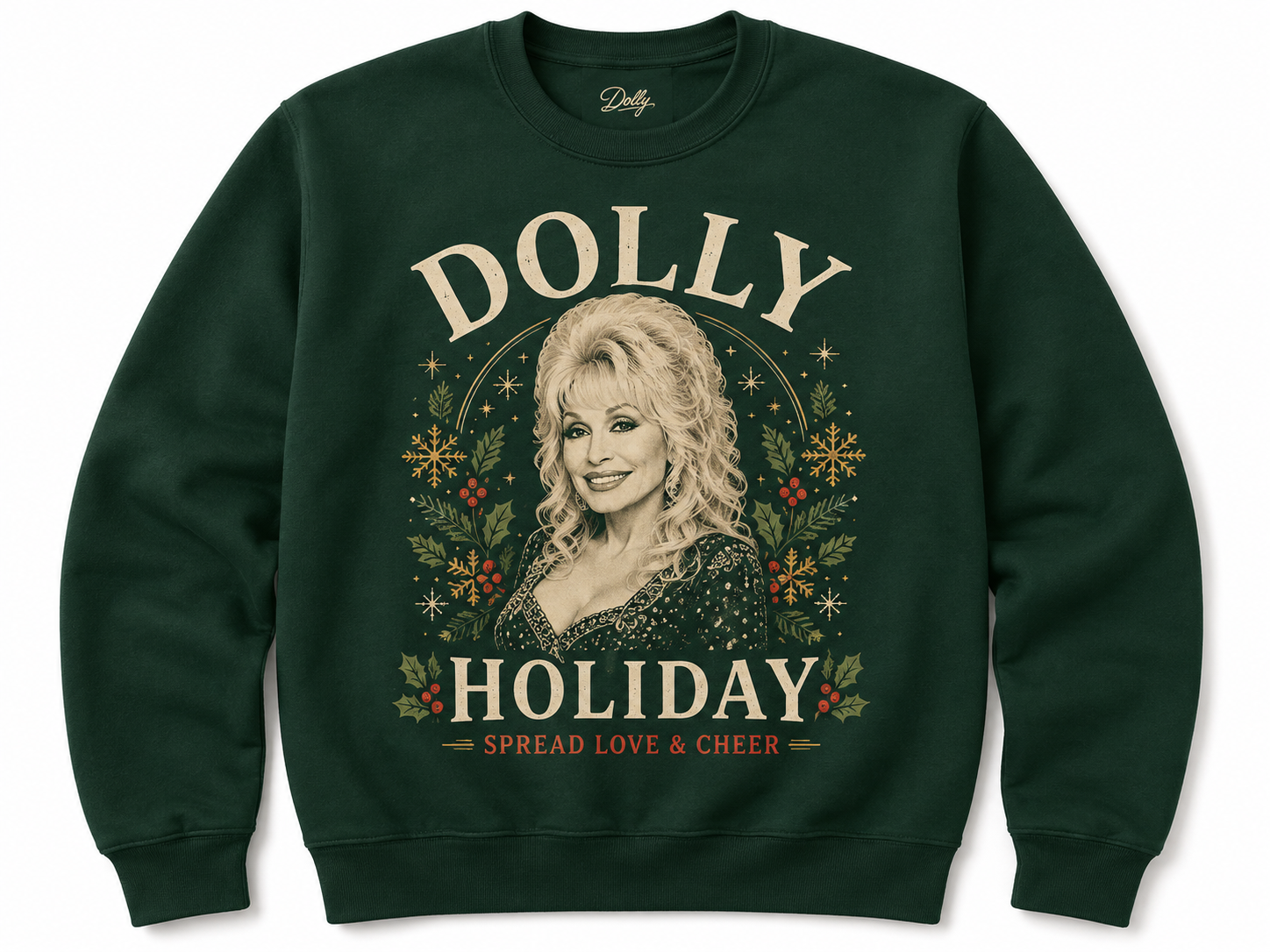 Dolly Green Holiday Crewneck